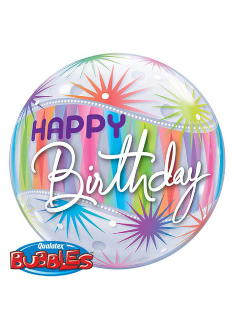 ballon anniversaire, ballon hélium, ballon bubbles anniversaire, Ballon Anniversaire, Bubble Transparent, Sorbet