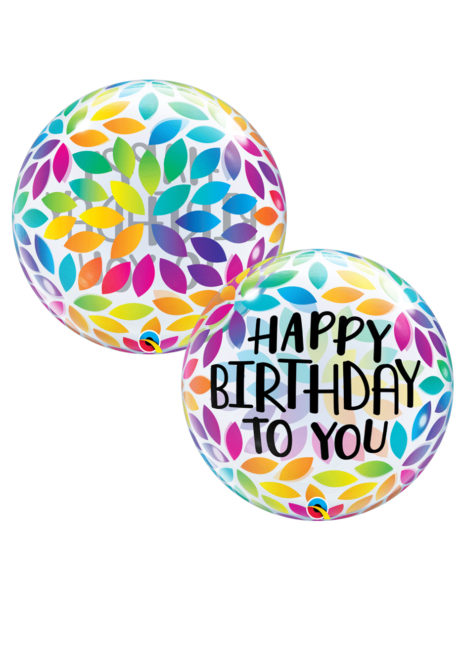 ballon anniversaire, ballon hélium, ballon bubbles anniversaire, Ballon Anniversaire, Bubble Transparent, Pétales
