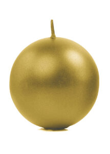bougie ronde, bougie de décoration, belle bougie, bougie dorée, Bougie de Décoration, Ronde, 8 cm, Dorée