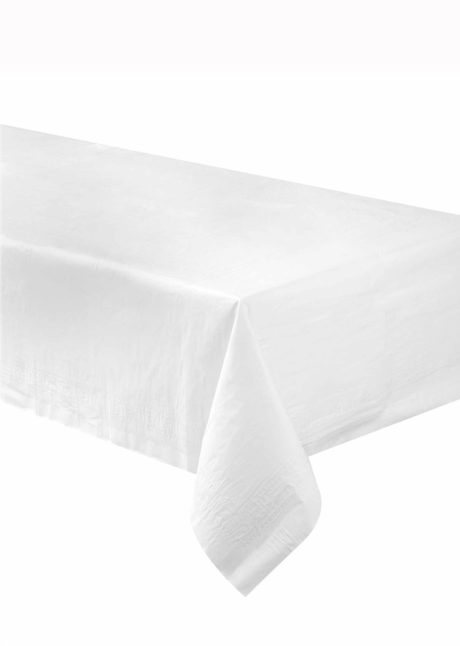 NAPPE-BLANCHE-PAPIER-230495, Vaisselle Blanche, Nappe en Papier Doublé