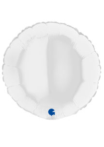 ballon hélium, ballon blanc, ballon aluminium, Ballon Rond Blanc, en Aluminium