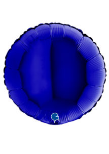 ballon bleu aluminium, ballon hélium, ballon rond