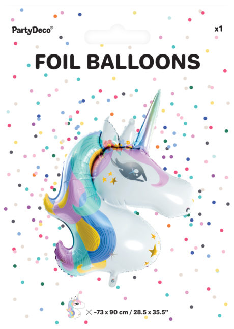 ballon hélium, ballon licorne, ballon anniversaire, Ballon Licorne Féérique, en Aluminium