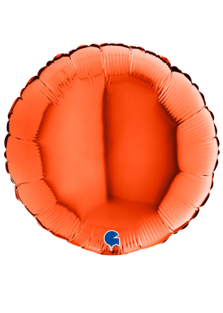 ballon orange aluminium, ballon hélium, Ballon Rond Orange, en Aluminium