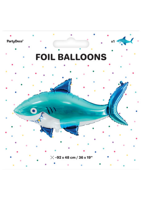 ballon requin, ballon hélium, ballon anniversaire, ballon poisson, Ballon Poisson Requin Malin, en Aluminium