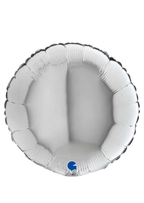 ballon argent aluminium, ballon hélium, Ballon Rond Argent en Aluminium