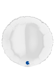 ballon hélium, ballon blanc, ballon aluminium, Ballon Rond Blanc en Aluminium