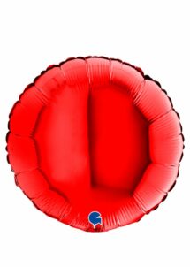 ballon rouge, ballon hélium, ballon aluminium, Ballon Rond Rouge en Aluminium
