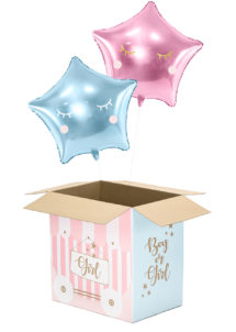 boite à ballons babyshower, carton pour ballons surprises, baby showers