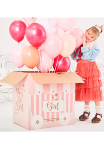 boite à ballons babyshower, carton pour ballons surprises, baby showers