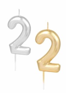 bougie chiffre 2, bougie chiffre 2 anniversaire, bougie chiffre 2 doré, bougie chiffre 2 argent