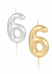 BOUGIE CHIFFRE 6 ANNIVERSAIRE, bougie chiffre 6, bougie 60