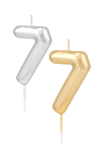 BOUGIE CHIFFRE 7, bougie anniversaire 7 ans, bougie chiffre 7