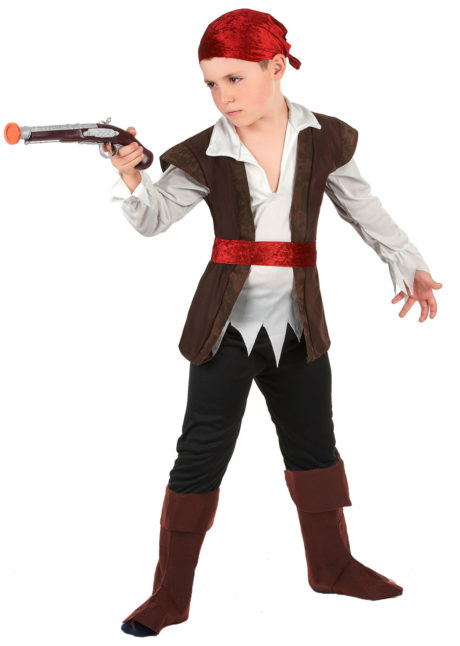 Costume de pirate pour enfants 4 pièces avec pistolet de pirate