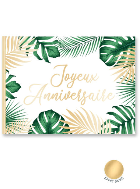 Carte d'anniversaire Jungle Quartier Libre