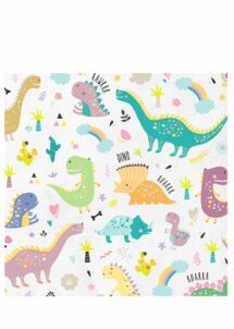 serviettes en papier dinosaure, serviettes anniversaire dinosaure, Serviettes Anniversaire Thème Dinosaure – 33 cm