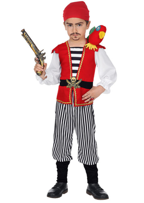 déguisement pirate garçon, costume pirate garçon, déguisement de pirate, Déguisement de Pirate avec Perroquet, Garçon