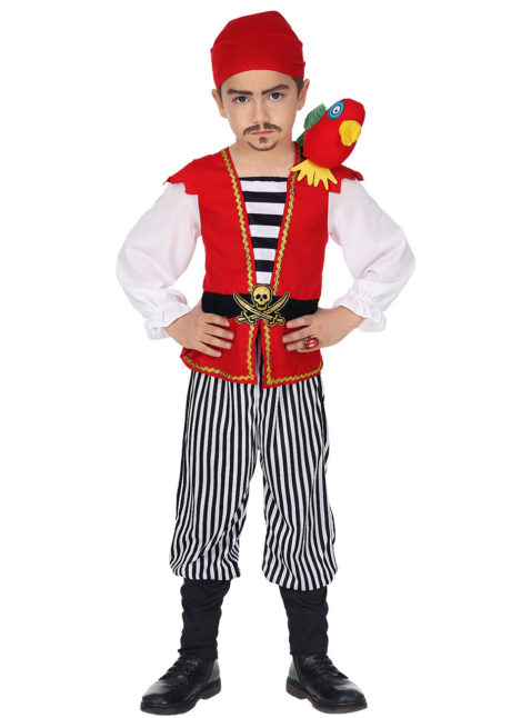 déguisement pirate garçon, costume pirate garçon, déguisement de pirate, Déguisement de Pirate avec Perroquet, Garçon