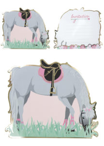 cartes invitations anniversaires, cartes d'invitations, anniversaire cheval, anniversaire filles