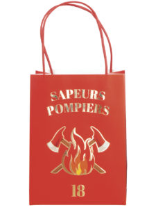 sac cadeau pompiers, sachet cadeau anniversaire, sacs à bonbons, sachets bonbons anniversaires