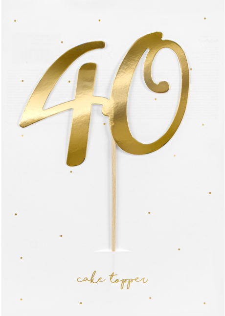 Chemin de table Anniversaire 40 ans or - Deco Anniversaire 40 ans pas cher  