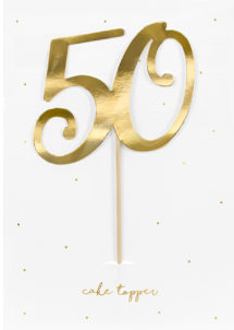 cake topper, décorations gateau, déco pour gâteau 50 ans