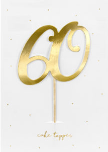cake topper, décorations gateau, déco pour gâteau 60 ans