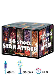 feux d'artifice compact, acheter feux d'artifice paris, feux d'artifices compacts, feux d'artifices ardi, feux d'artifice pas cher, feux d'artifices pour particuliers, Feu d’Artifice Compact, 36 Coups, Star Attack