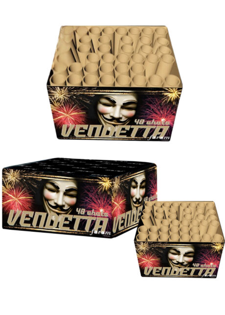 FEU-D'ARTIFICE-automatique, feux d'artifice vendetta, Feu d’Artifice Compact, 48 Coups, Vendetta
