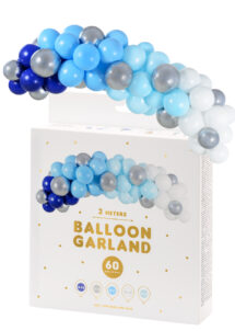 arche de ballons, ballons bleus, guirlande de ballons, arche décorations ballons, ballons babyshower