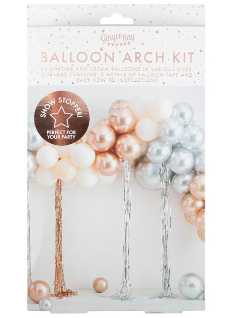 Arche de ballons en kit - Argent - MODERN CONFETTI