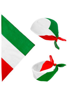 bandana italien, bandana drapeau Italie, bandana drapeau italien, accessoire déguisement italie