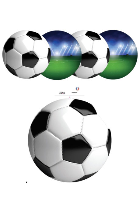décorations foot, décorations ballons de foot, euro, coupe du monde, Décoration Découpes Ballons de Foot à Suspendre