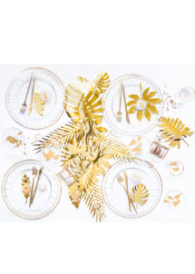 feuillage de décoration, feuillage doré, décorations dorées