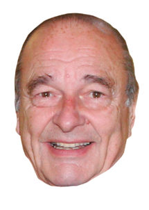 masque Jacques Chirac, masque président, masques politiques, masques célébrités, Masque Jacques Chirac