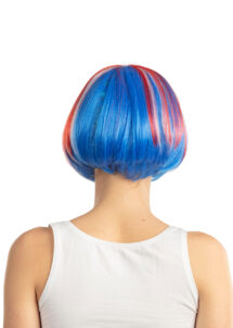 perruque supporter, perruque france, perruque tricolore, perruque bleu blanc rouge