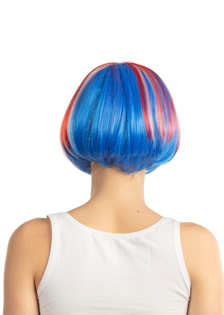 perruque supporter, perruque france, perruque tricolore, perruque bleu blanc rouge, Perruque Supporter France, Carré Bleu Blanc Rouge