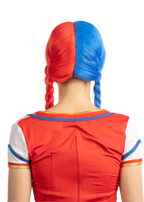 perruque supporter, perruque france, perruque tricolore, perruque bleu blanc rouge, Perruque Supporter France, Tresses, Bleu Blanc Rouge