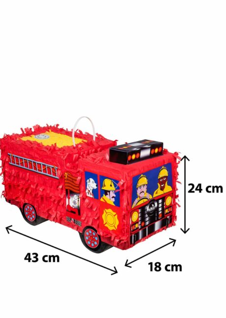 PINATA CAMION DE POMPIER, pinata anniversaire, Pinata Anniversaire Camion de Pompier – 43 cm