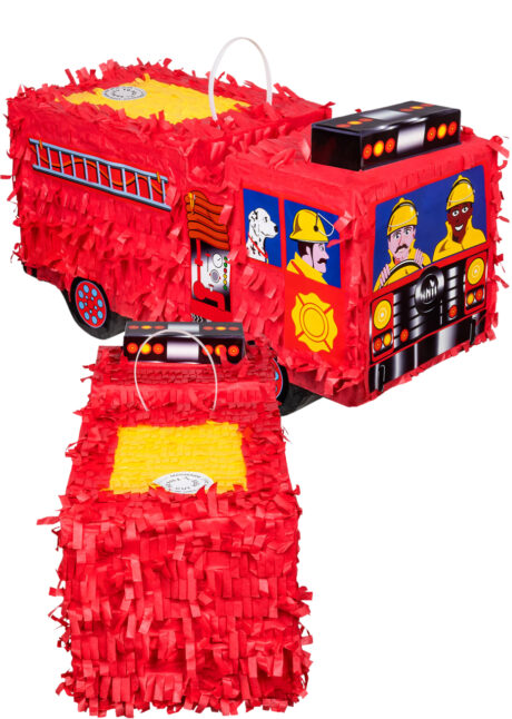 pinata pour anniversaire, pinata camion de pompier, pinata mexicaine, piniata anniversaire garçon, Pinata Camion de Pompier