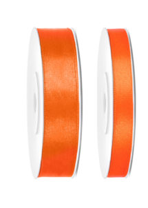 ruban satin, ruban orange, ruban décoration, ruban ballons, Ruban en Satin, 6 mm ou 12 mm, Orange