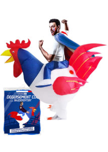 déguisement gonflable, déguisement euro, coq de supporter, déguisement supporter france