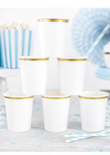 vaisselle jetable, gobelets en carton, vaisselle baby shower, vaisselle anniversaire