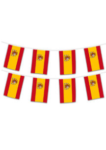 guirlande drapeaux espagnols, drapeaux des pays, guirlande fanions Espagne, coupe du monde
