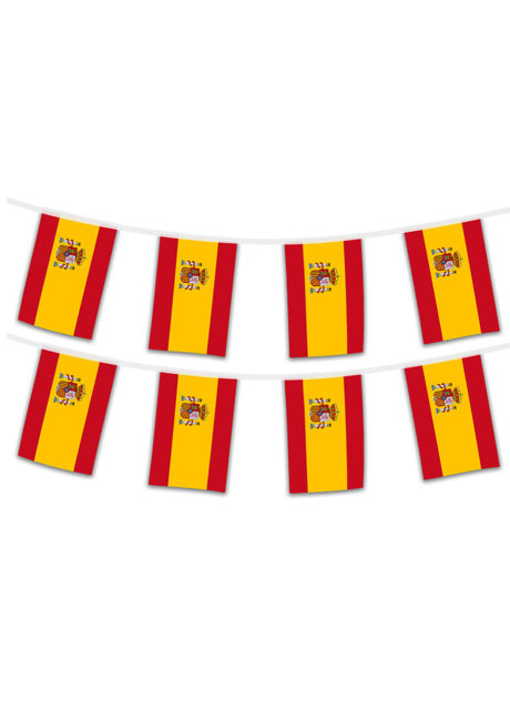 guirlande drapeaux espagnols, drapeaux des pays, guirlande fanions Espagne, coupe du monde, Guirlande Drapeaux, Espagne, 5 m