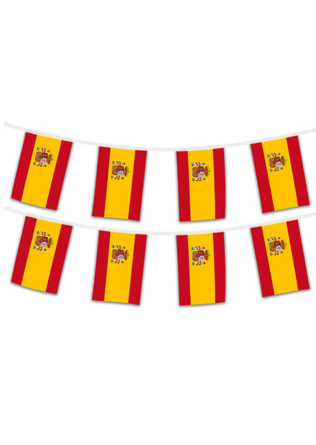 guirlande drapeaux espagnols, drapeaux des pays, guirlande fanions Espagne, coupe du monde, Guirlande Drapeaux, Espagne, 5 m