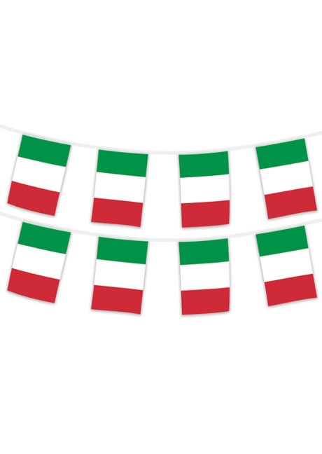 guirlande drapeaux Italie, guirlande pays, guirlande fanions Italie, décorations Italie, Guirlande Drapeaux, Italie, 5 m