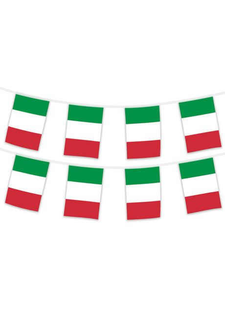 guirlande drapeaux Italie, guirlande pays, guirlande fanions Italie, décorations Italie, Guirlande Drapeaux, Italie, 5 m