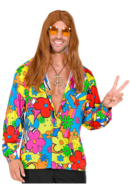 chemise hippie, chemise flower power, déguisement hippie, Chemise Hippie, Flower Power