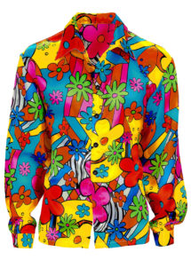chemise hippie, chemise flower power, déguisement hippie